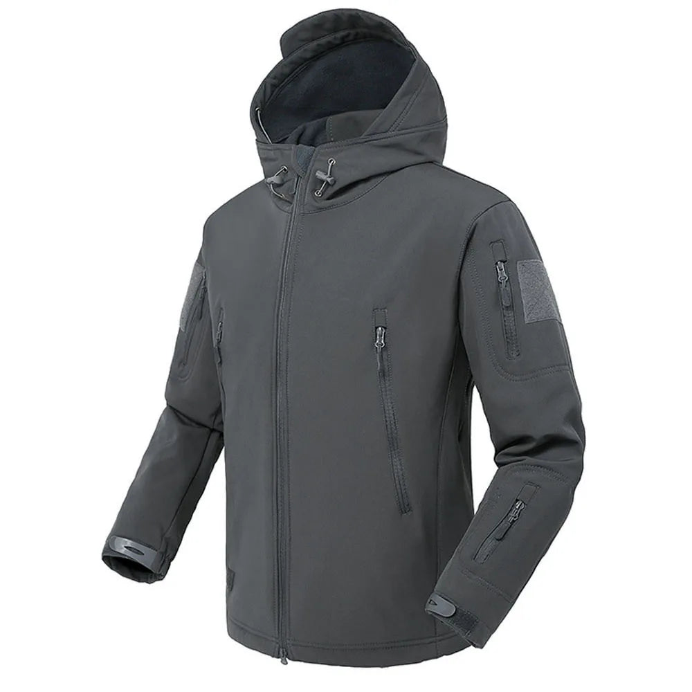 VIKTACTICAL Military Shark Skin Soft Shell Jacket - Tactical Windproof Waterproof Hooded Combat Coat