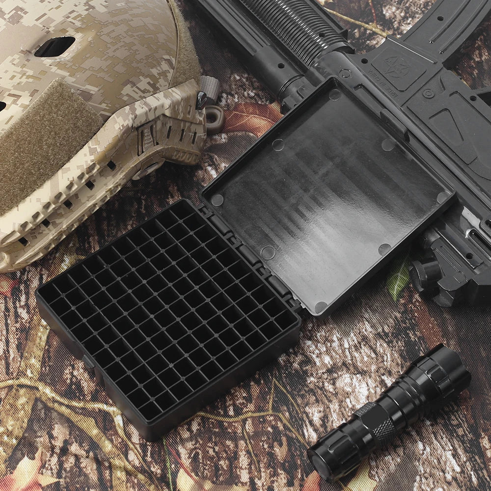 AIRSSON Bullet Box – 50/99 Round Ammo Storage Case for 9mm, .223/5.56mm, 7.62x39mm