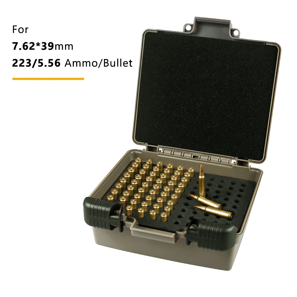 AIRSSON Tactical Ammo Box – 9mm, 7.62mm, .223 Ammunition Storage Case for Hunting & Shooting