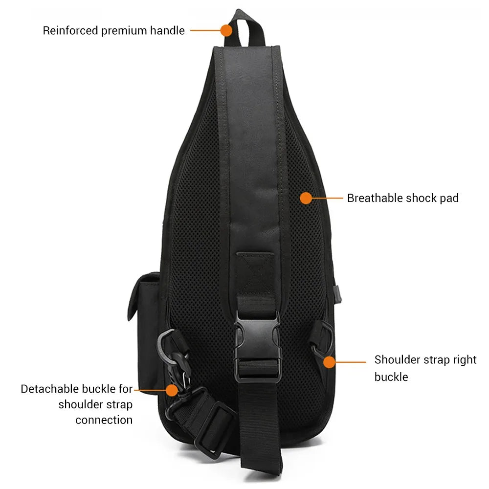 AIRSSON Men Casual Chest Bag – Universal Pistol Holster EDC Pouch for Hunting & Outdoor Sports
