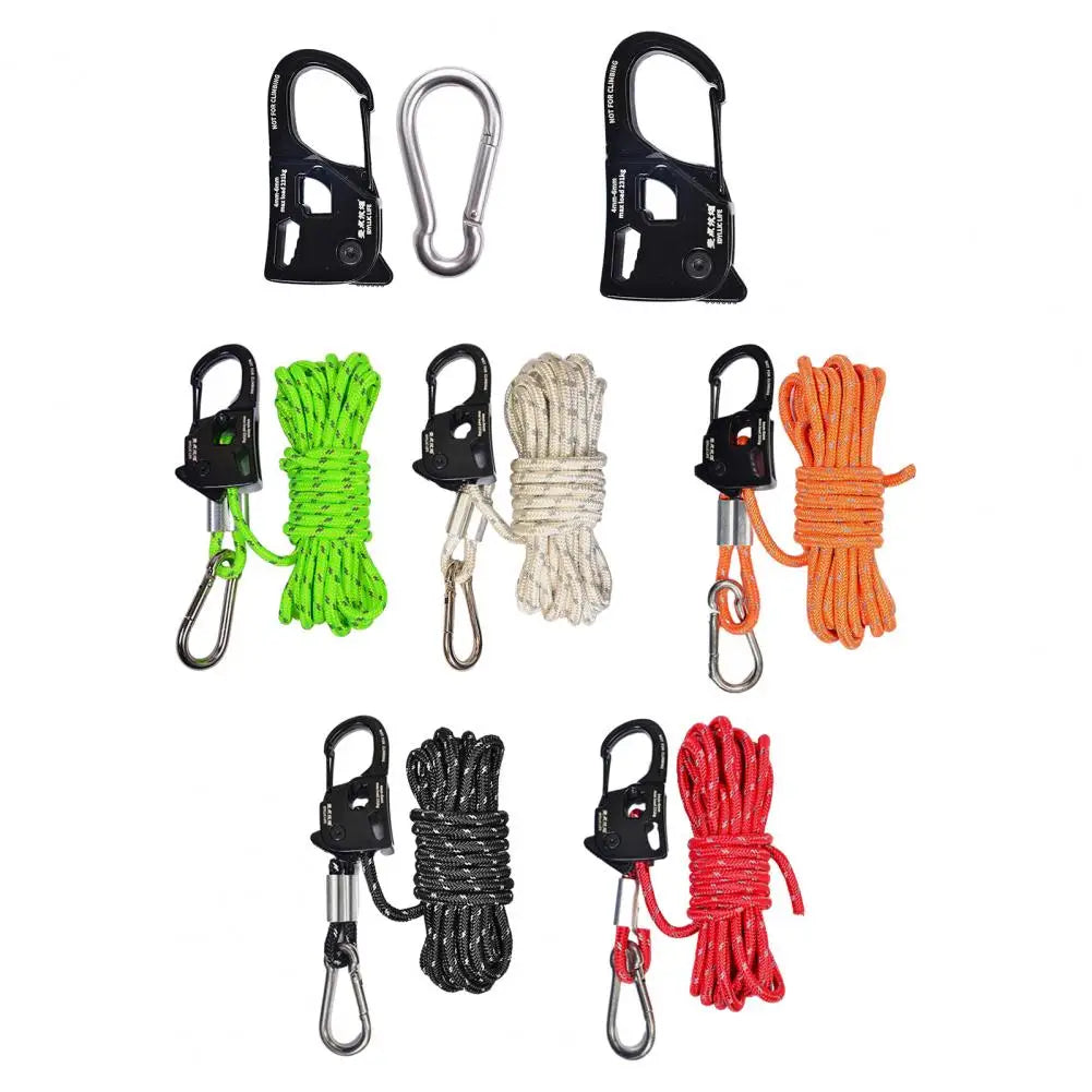 Aluminum Alloy Tent Rope Tensioner – Rustproof, Lightweight Tent Cord Adjuster for Camping