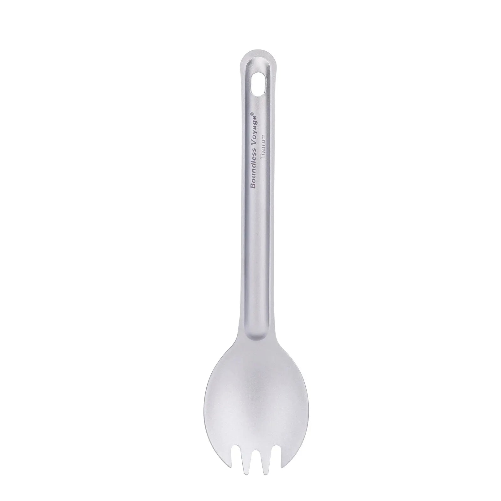 BOUNDLESS VOYAGE Titanium Cutlery Set – Lightweight Reusable Spoon & Spork for Camping & Travel