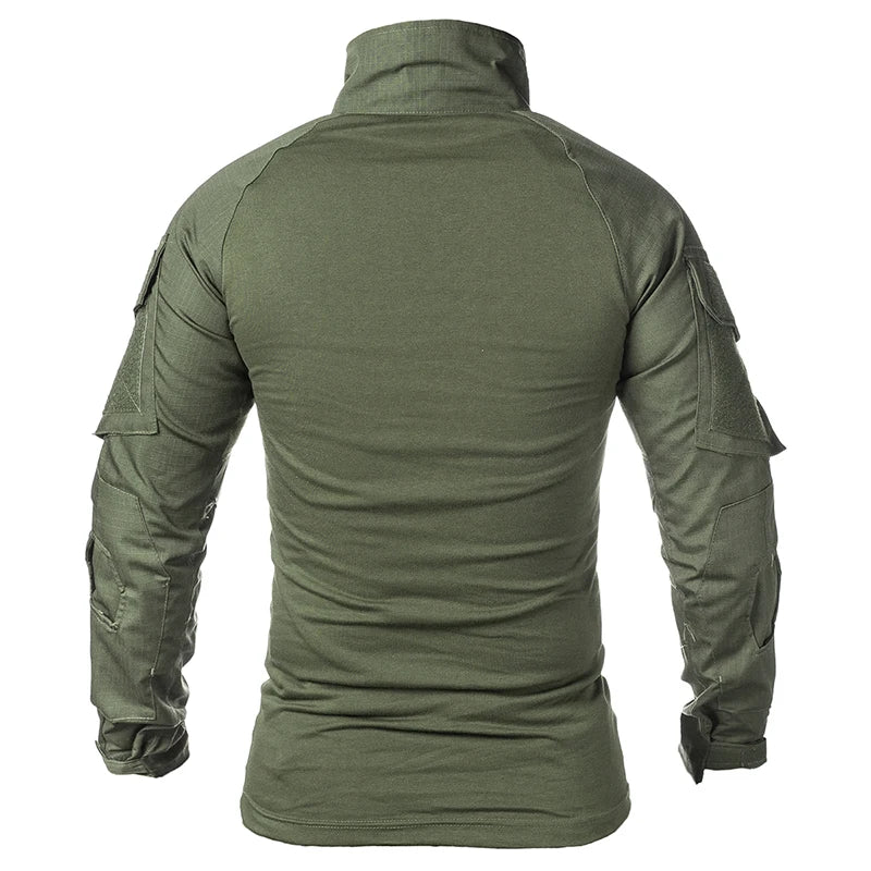 REFIRE GEAR Men's 1/4 Zipper Long Sleeve Tactical Combat Shirt