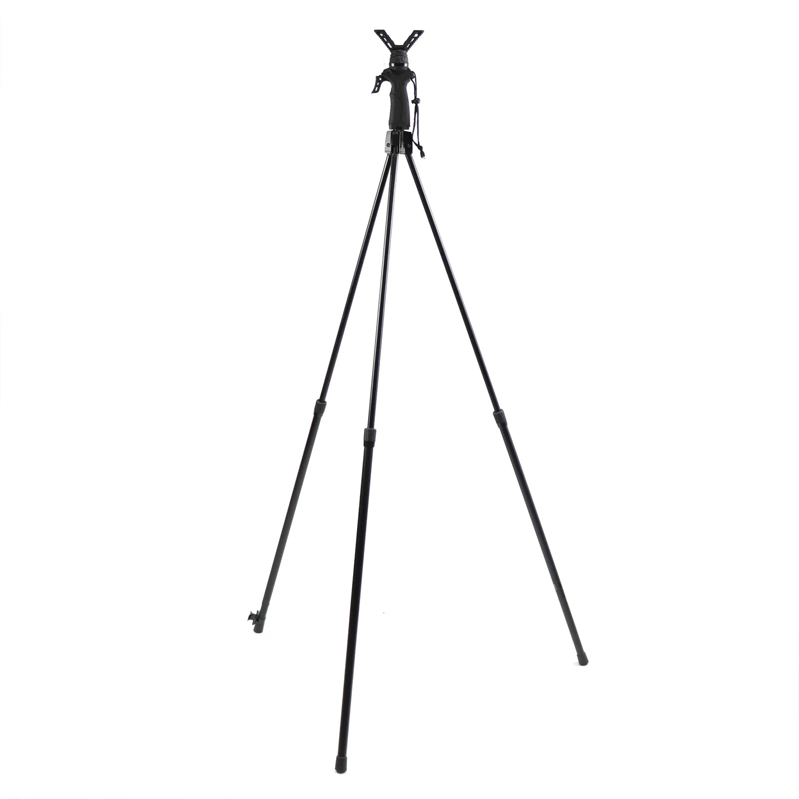 HUNTPAL Adjustable Hunting Tripod – Camo Shooting Stick with 360° V Yoke for Outdoors