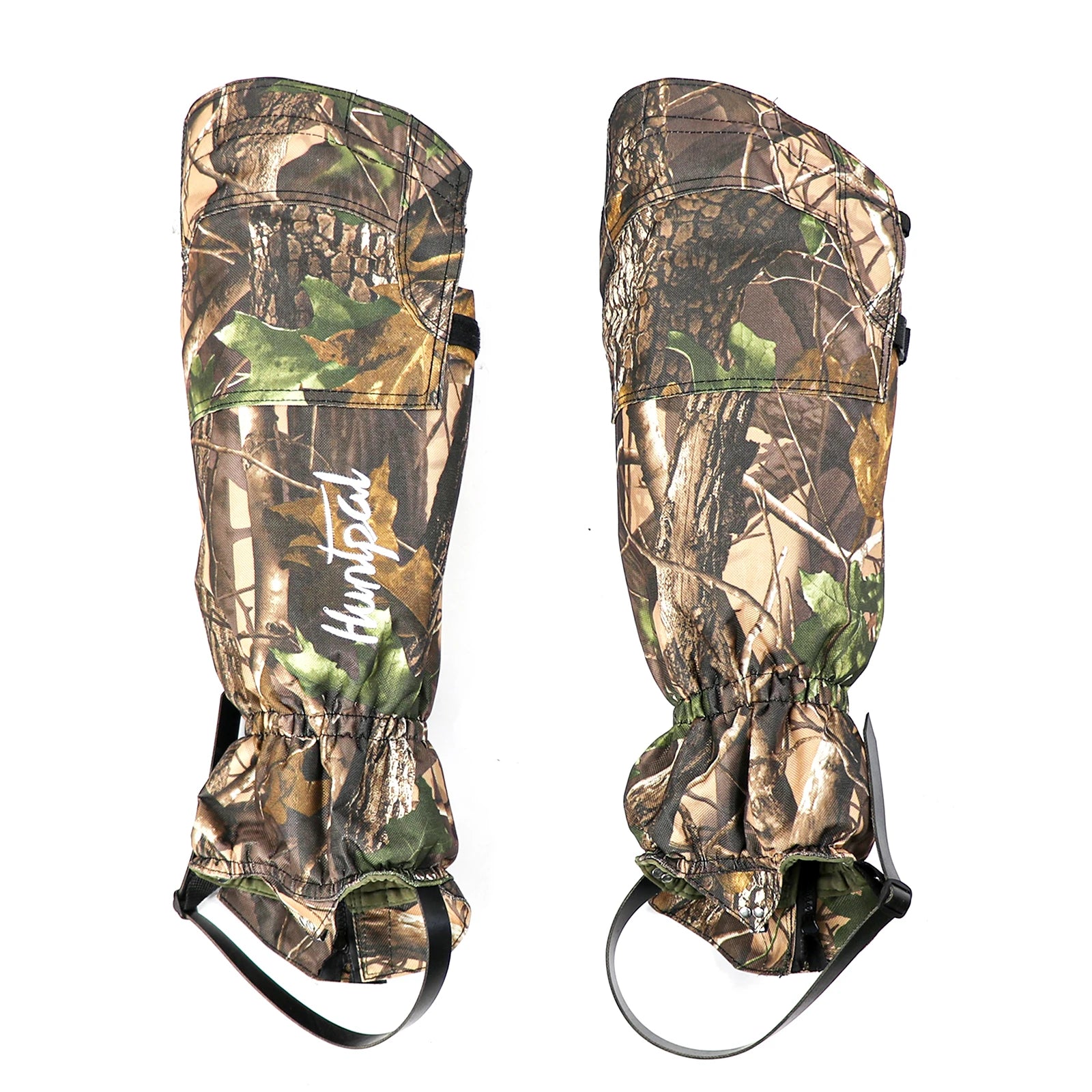 Camouflage Waterproof Leg Gaiters – Oxford Fabric Knee Covers with Straps for Hunting & Camping