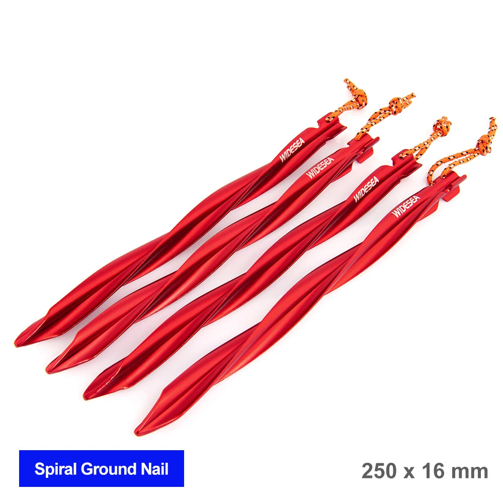 WIDESEA Camping Tent Pegs – 4-Piece Set for Hard Snow & Tough Terrain