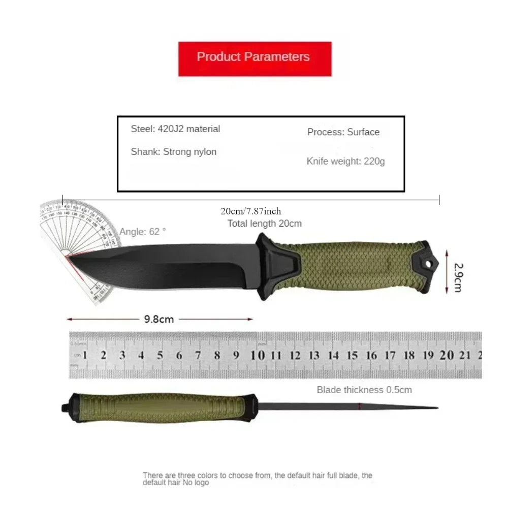 GB GEAR StrongArm G1500 Fixed Blade Knife 8Cr13Mov Stainless Steel