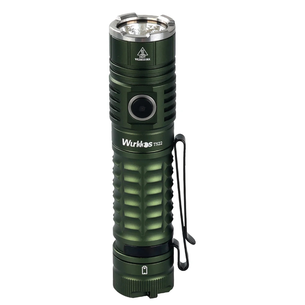 WURKKOS TS22 4500 Lumen USB-C Rechargeable EDC Flashlight with Magnetic Tail
