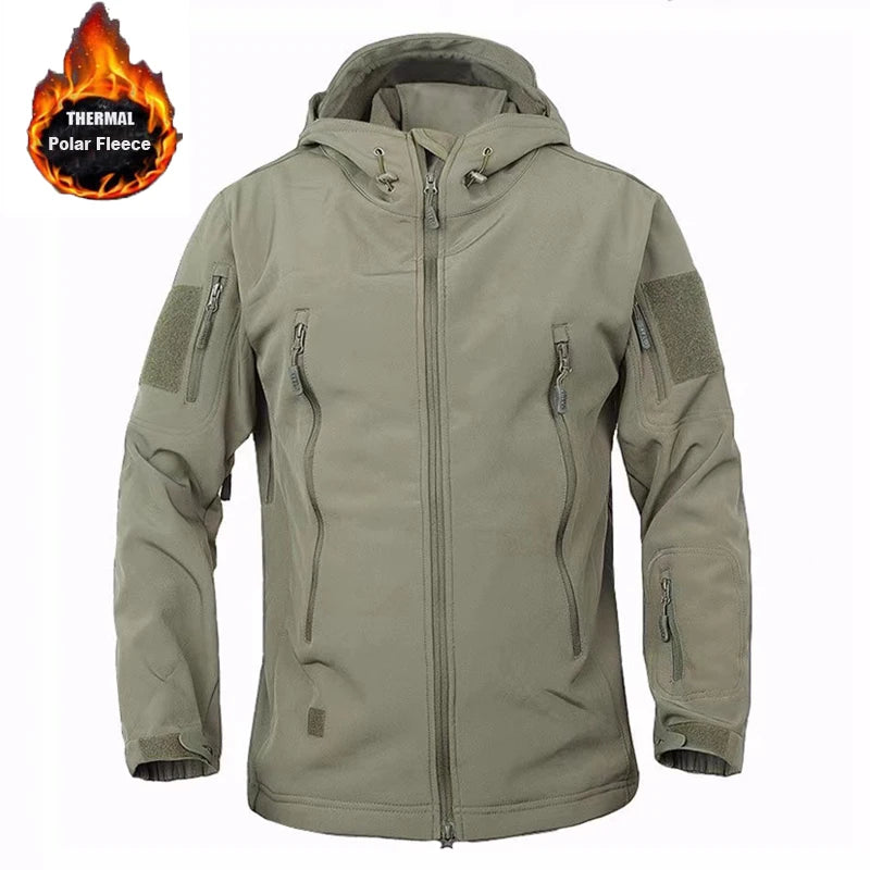 MAZEROUT Men's Winter Softshell Jacket & Cargo Trousers S-5XL