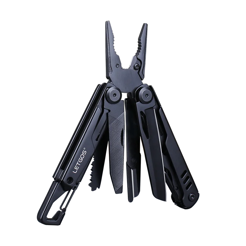LETGOS 16-in-1 Camping Multi-Tool with Folding Pliers, Wire Stripper, and Portable Design