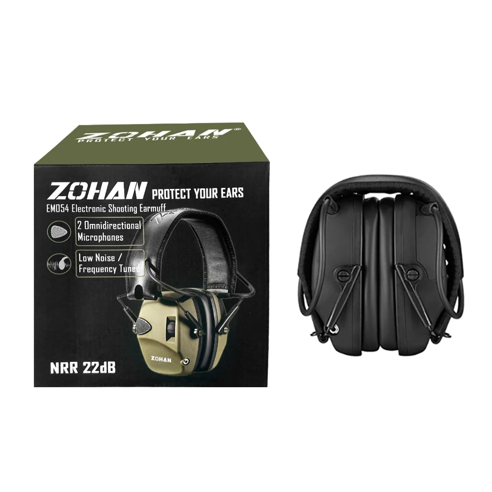 ZOHAN Electronic Shooting Ear Protection – Sound Amplification Anti-Noise Earmuffs