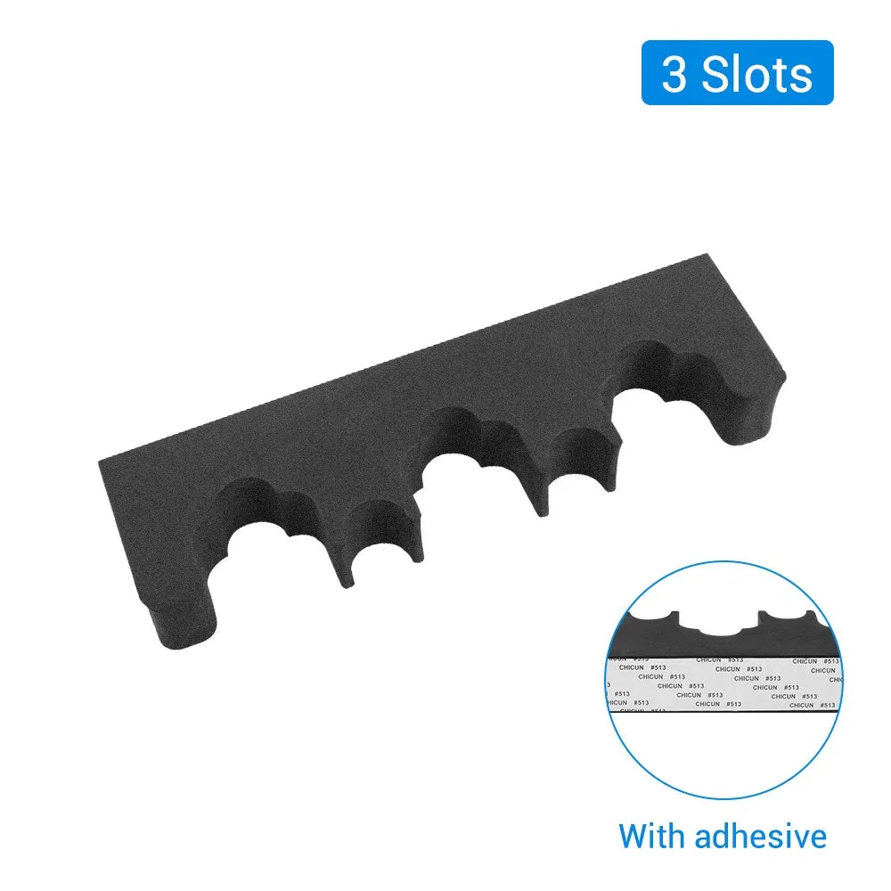 Foam Gun Rack Wall-Mount – 3/5 Slot Self-Adhesive Rifle Holder for Hunting Accessories