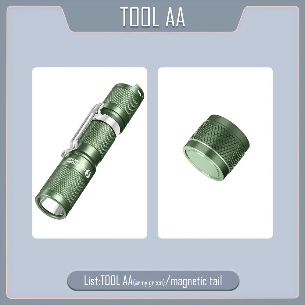 LUMINTOP TOOL AA 3.0 Green Flashlight – 900 Lumen Compact LED Torch for Outdoor and EDC