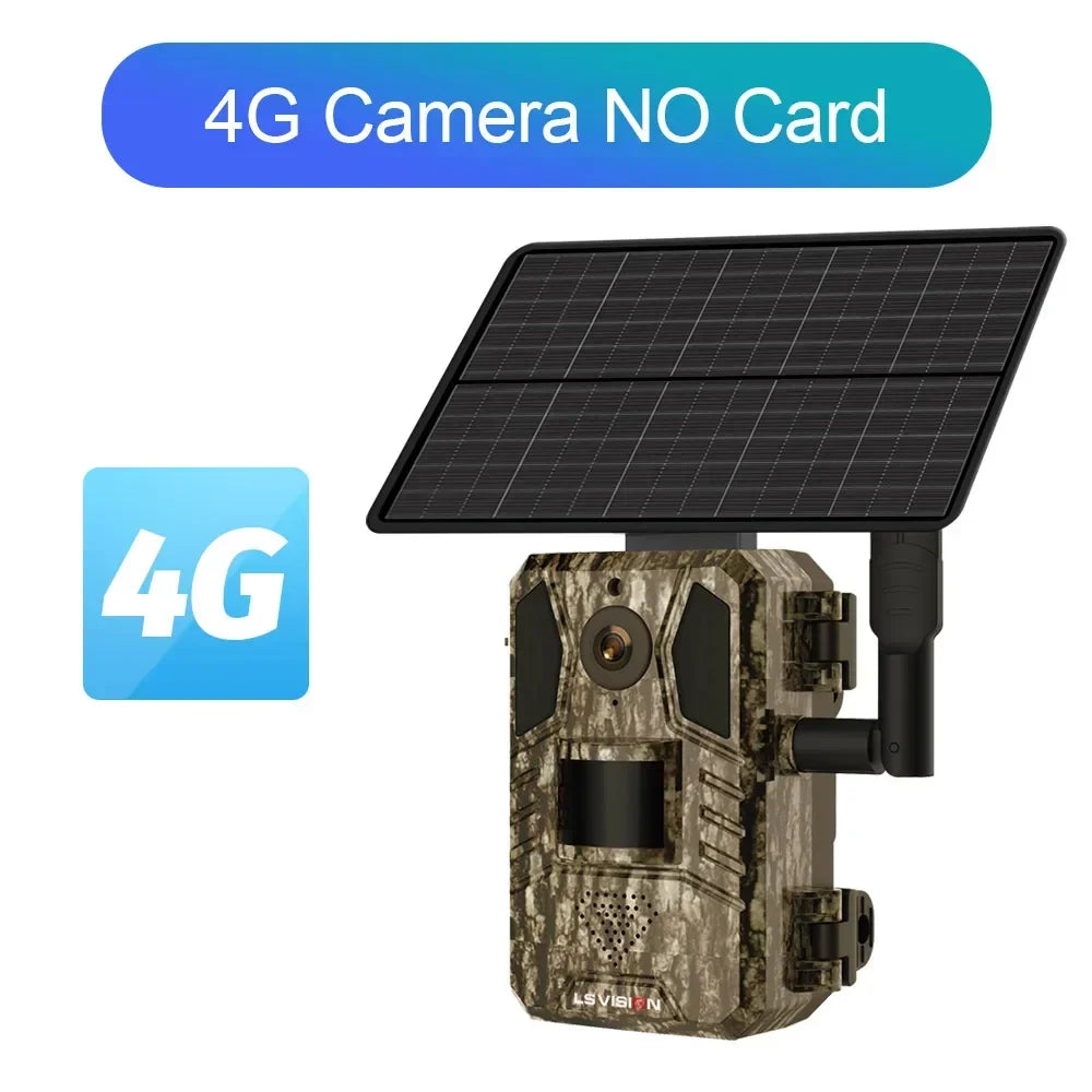 LS VISION 14MP 4G Solar Hunting Trail Camera – IP66 Waterproof with Night Vision and PIR Detection