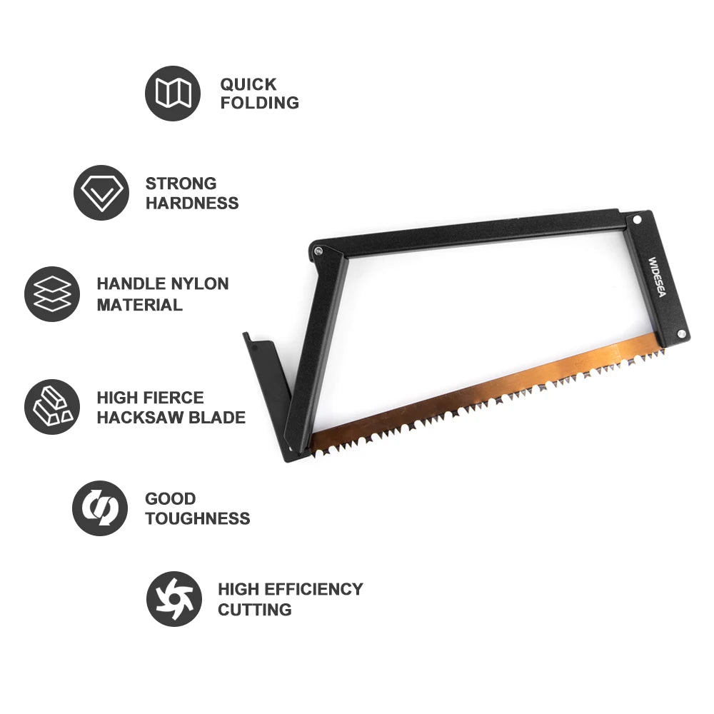 WIDESEA 32cm Folding Camping Saw – Portable Manganese Blade for Wood & Outdoor Use