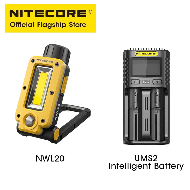 NITECORE NWL20 USB-C Rechargeable Work Light 600lm Magnetic Outdoor Floodlight