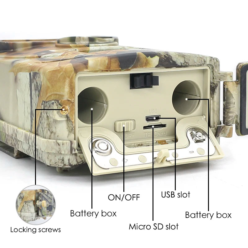 12MP Infrared Trail Camera for Wildlife Detection and Night Monitoring