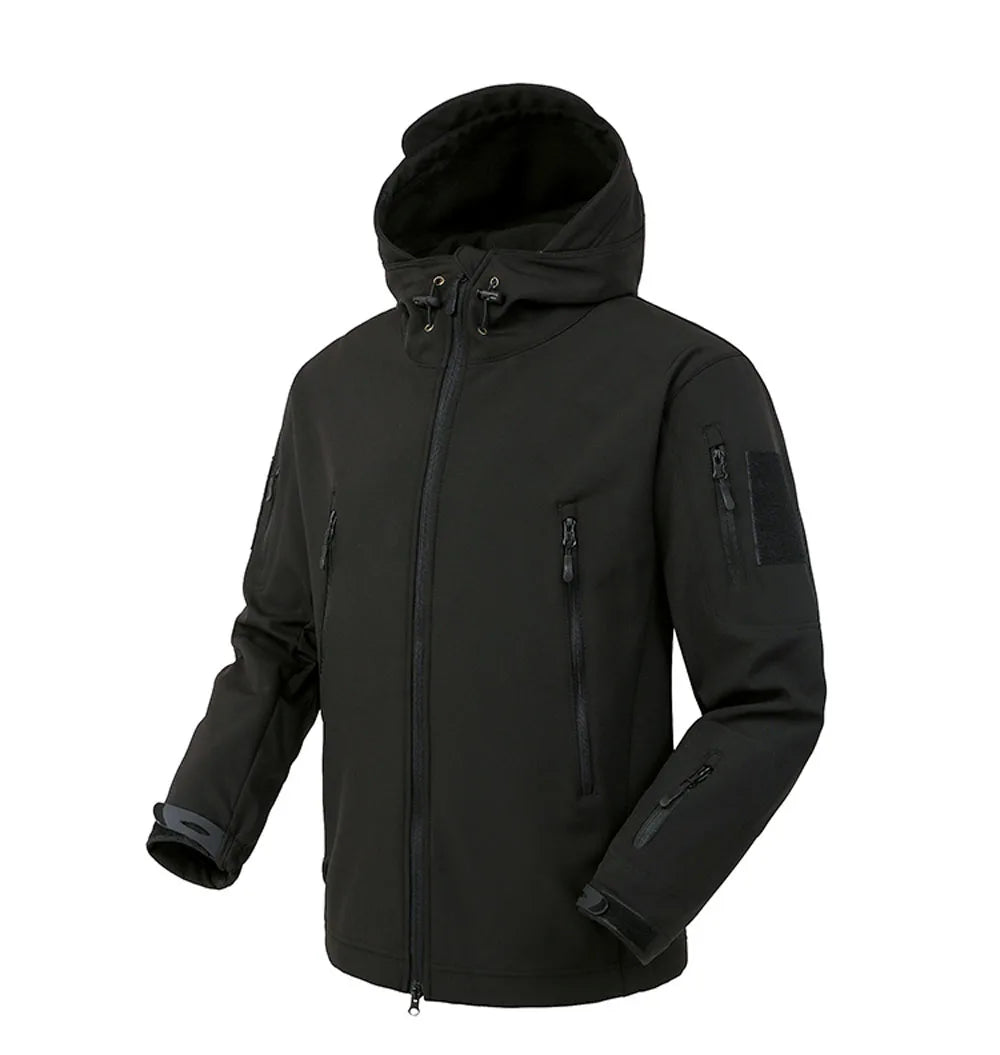 VIKTACTICAL Military Shark Skin Soft Shell Jacket - Tactical Windproof Waterproof Hooded Combat Coat