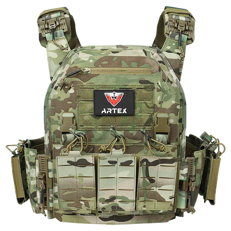 ARTEX Ranger Green Plate Carrier Tactical Vest with Quick Release Molle System