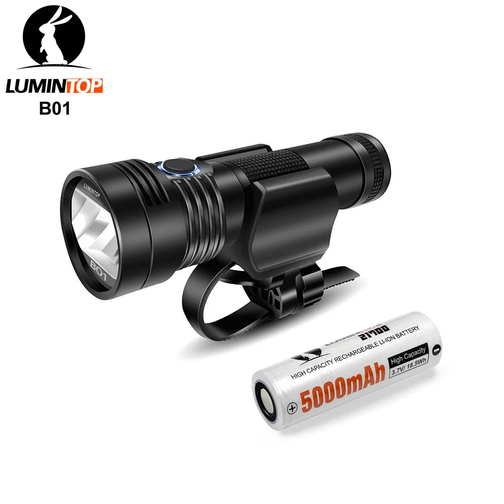 LUMINTOP B01 Bicycle Headlight - 850 Lumen TYPE-C Rechargeable Light with Anti-Glare Design