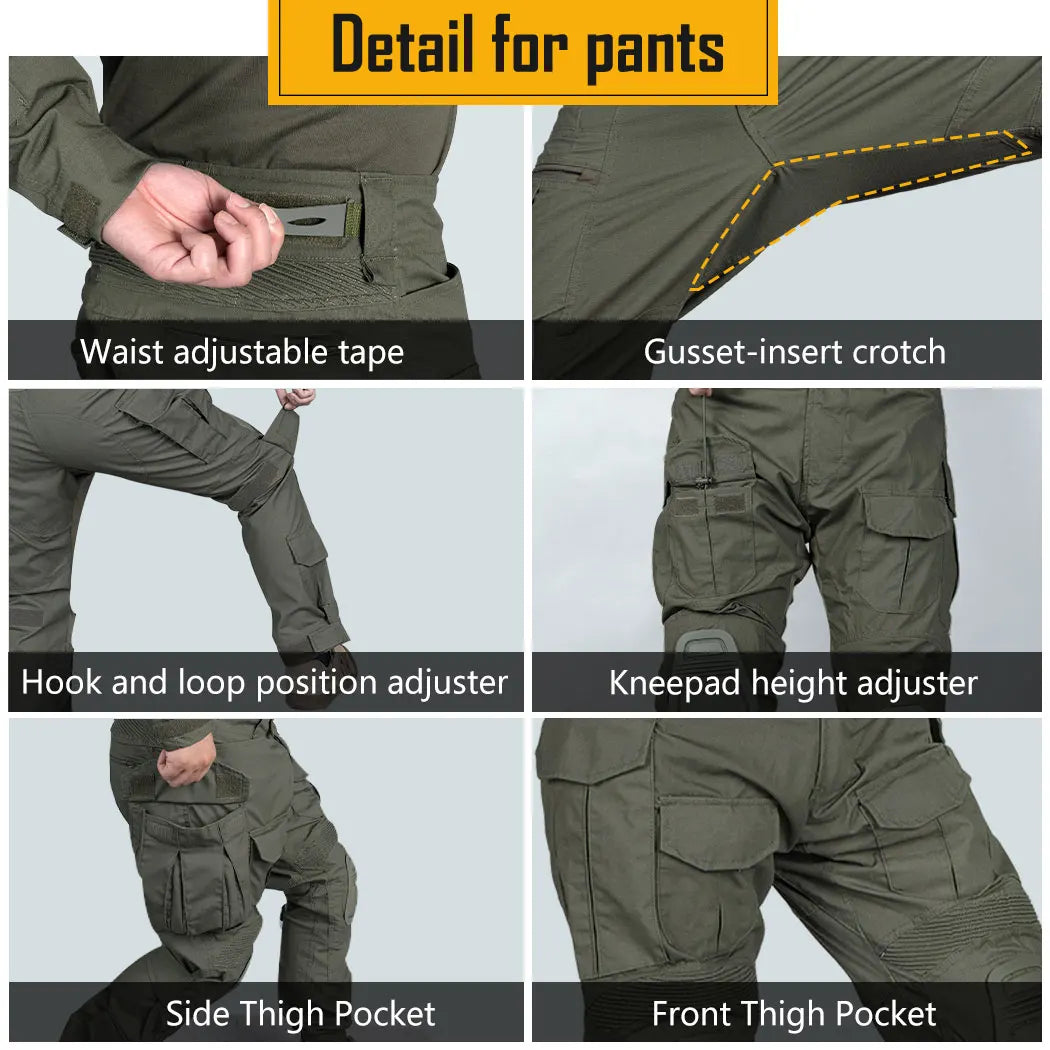 IDOGEAR G3 Combat Uniform – Tactical BDU with Elbow & Knee Pads