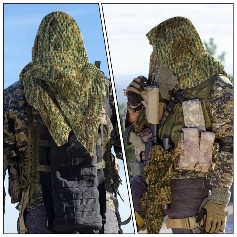 Camouflage Tactical Mesh Scarf – Camo Scarf for Hunting, Shooting & Outdoor Activities