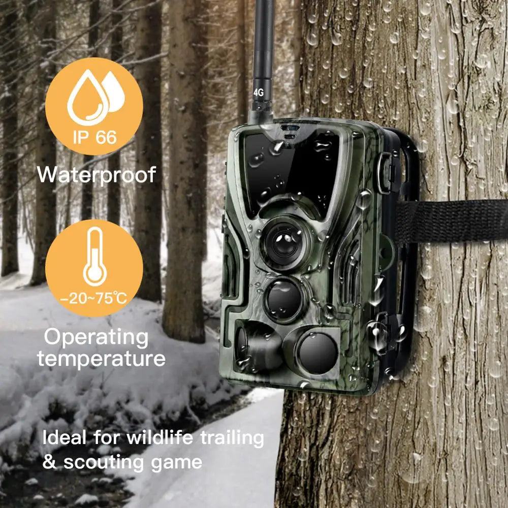 HC-801LTE 4G Trail Camera 20MP with MMS/SMTP – Infrared Wildlife Photo Trap