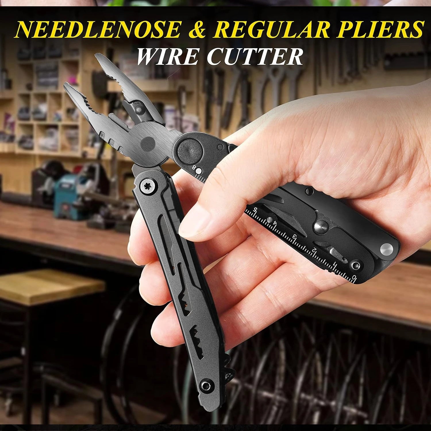 SANKE RESCUE Stainless Steel Folding Multi-Tool – 21-in-1 Camping & Survival Gear