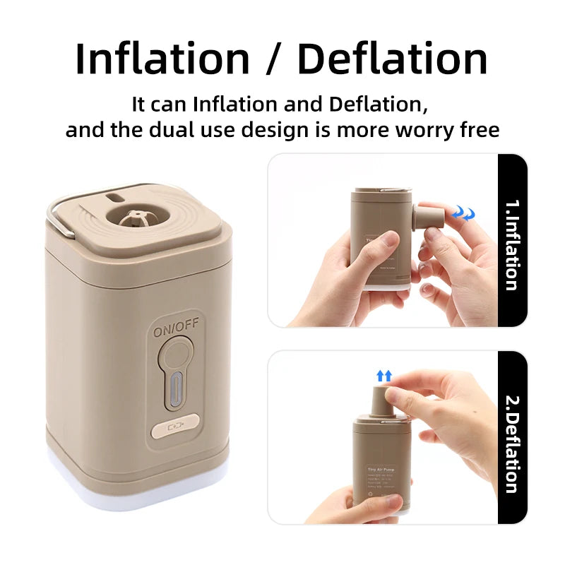 PACOONE Electric Air Pump Portable Wireless Inflator/Deflator for Inflatables