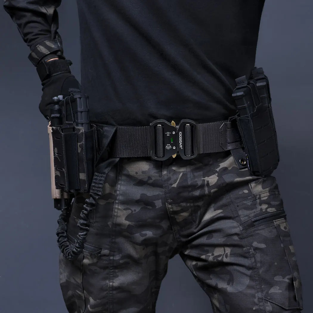 IDOGEAR 2-Inch Quick Release Belt - Black MOLLE Hunting Belt System for NZ Expeditions