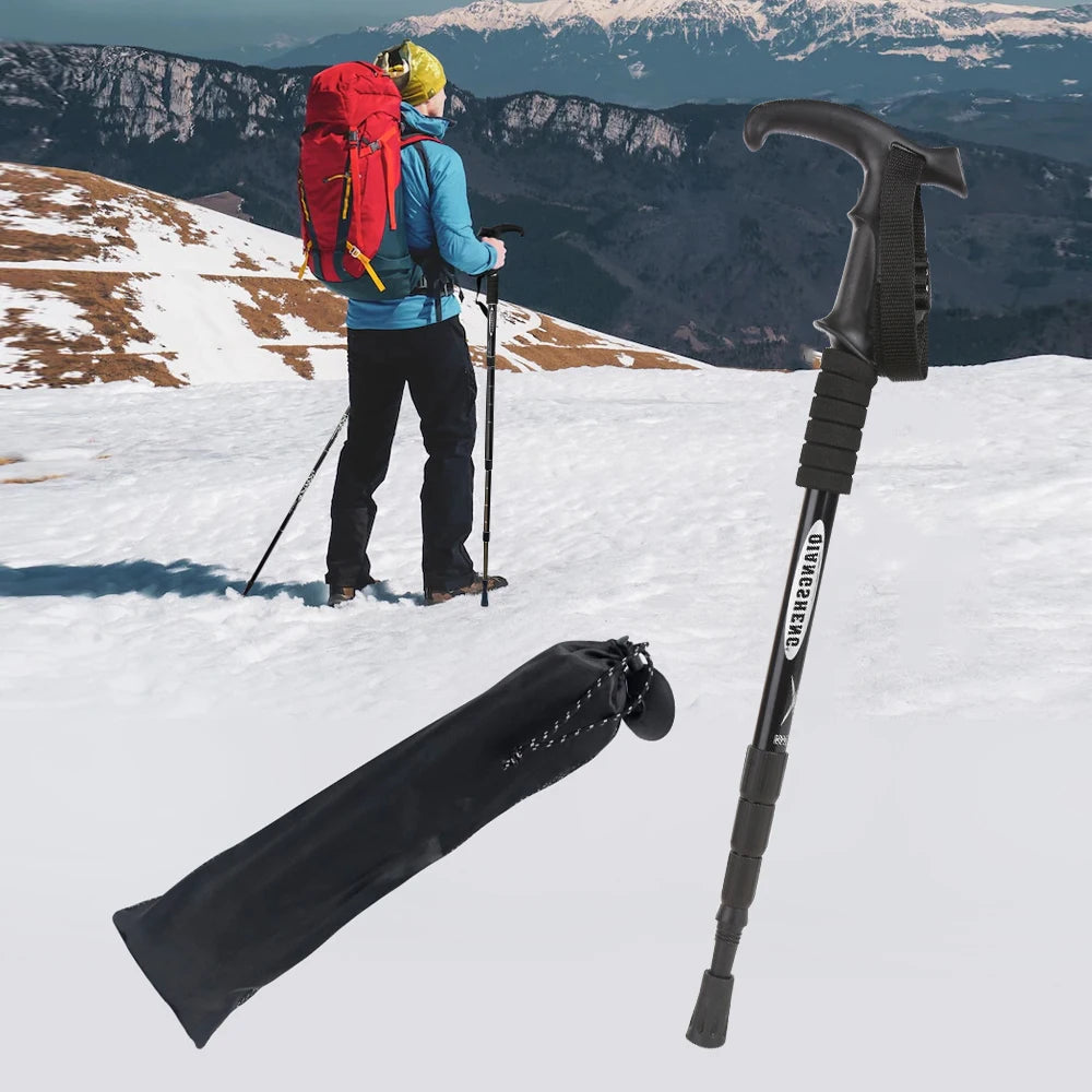 WESTTUNE 4-Section Folding Trekking Pole – Lightweight Telescopic Hiking & Climbing Stick
