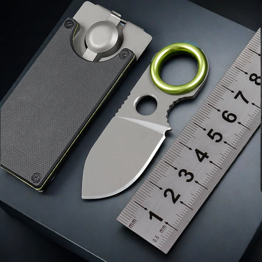 FL FLYWOD Portable Pocket Knife – EDC Multi-tool Fixed Blade Keychain Knife