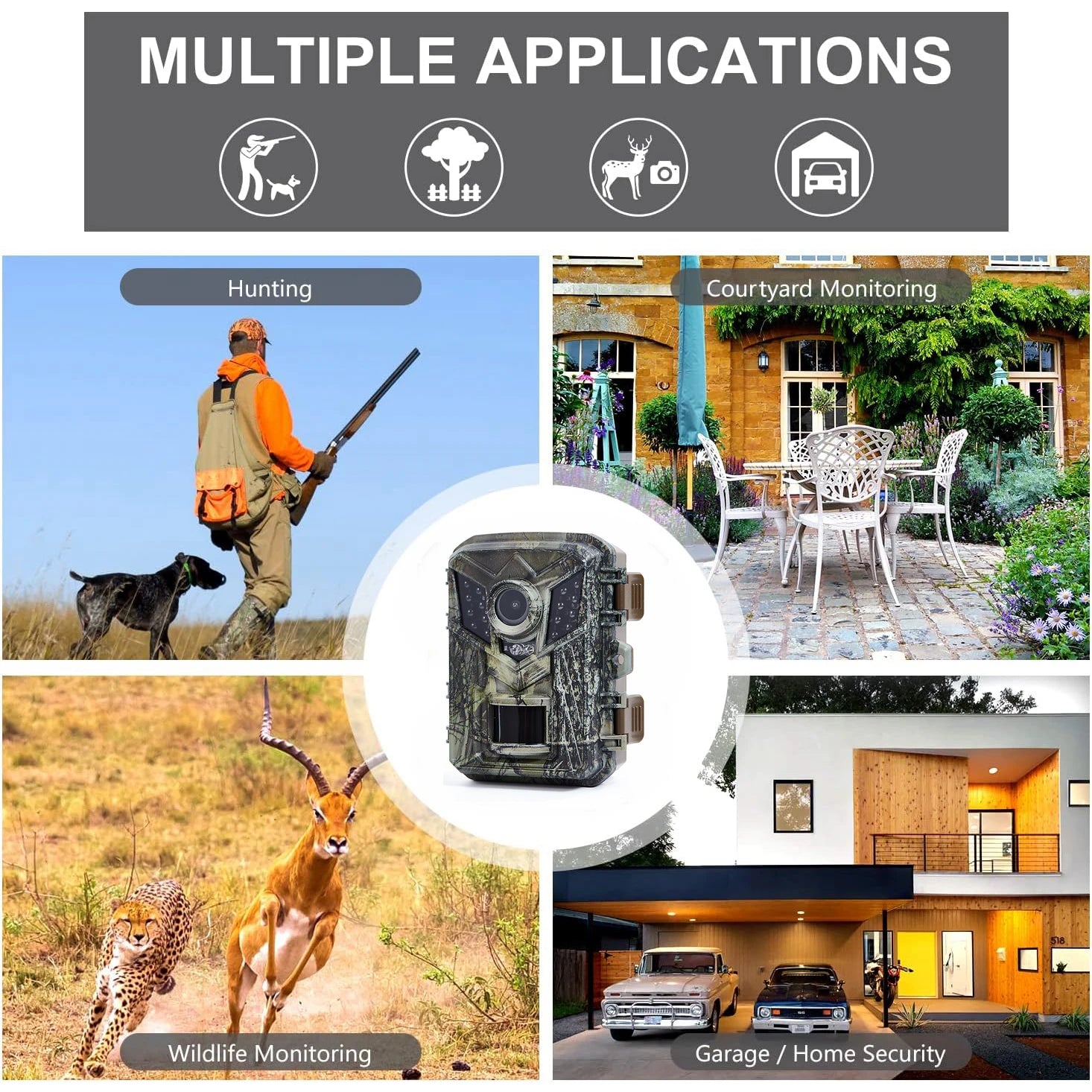 DL006 16MP 1080P Mini Hunting Camera with Night Vision and Motion Detection