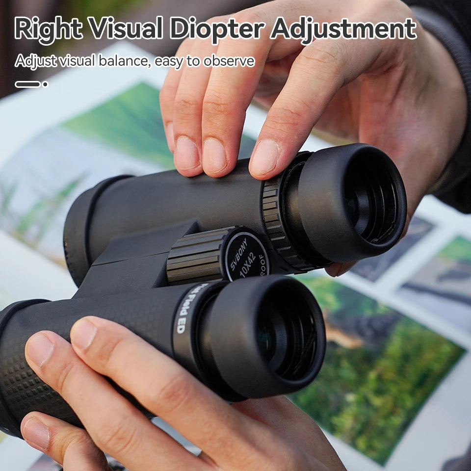 SVBONY SA205 8X42/10X42 ED Binoculars – Waterproof, Flat-Field Optics for Birdwatching & Stargazing