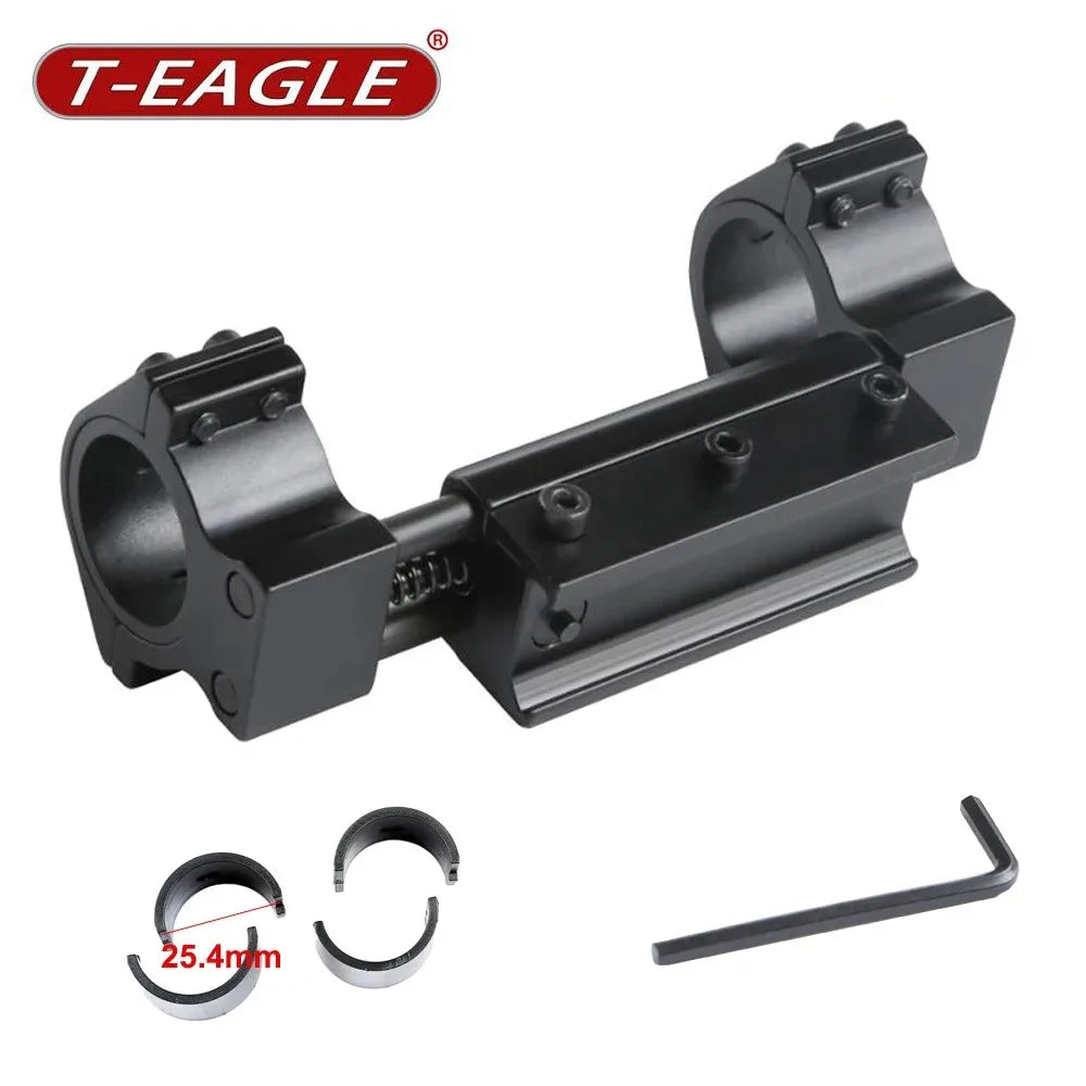 T-EAGLE Scope Rings 25.4/30mm with Spring Buffer - Dovetail & Picatinny Rail Mounts for Hunting