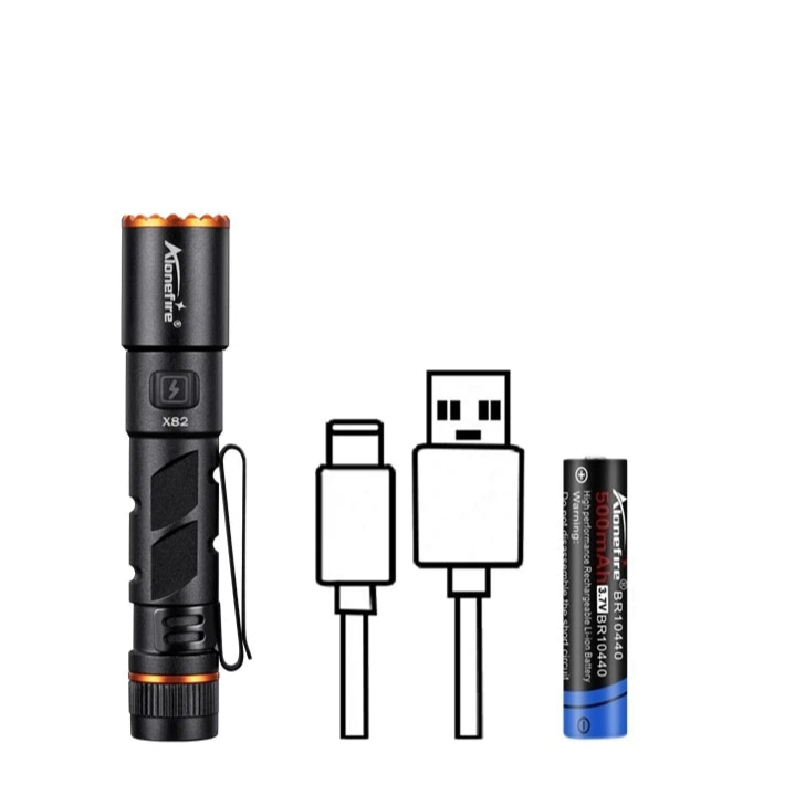 ZOOM Mini EDC Rechargeable LED Pen Flashlight 450LM Magnet