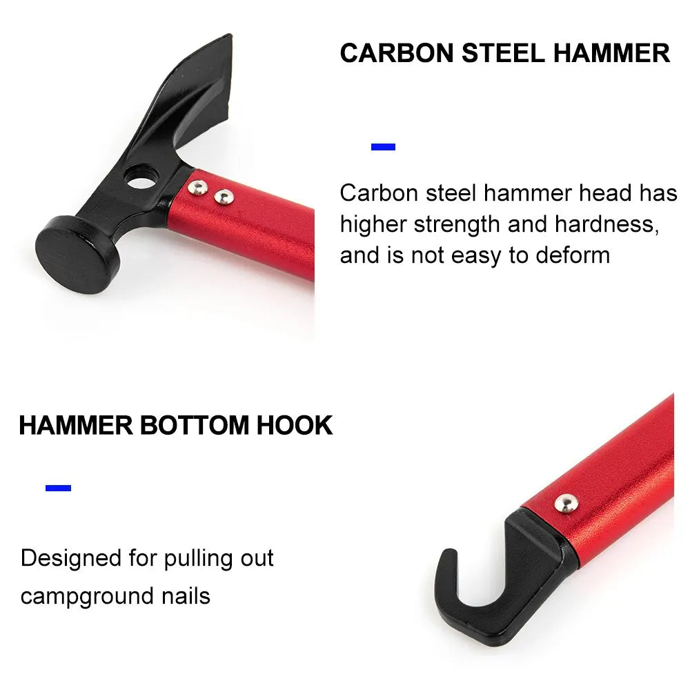 WIDESEA Camping Hammer Stainless Steel Tent Peg Mallet