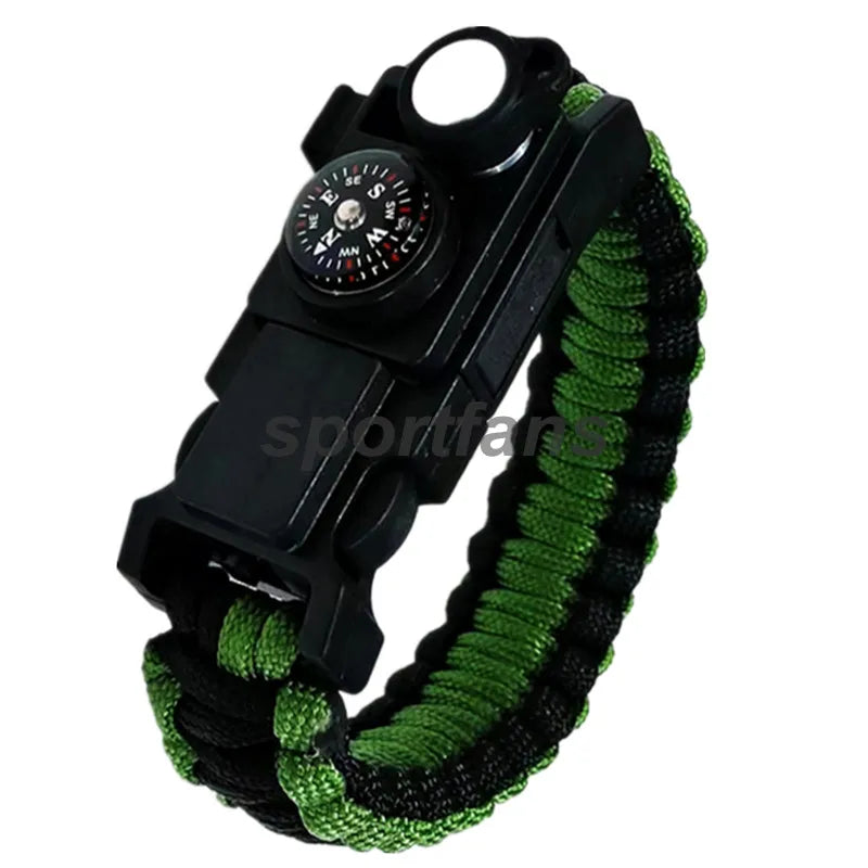 SPORTFANS Waterproof LED Paracord Bracelet – Emergency Survival Cord for Outdoor Adventures