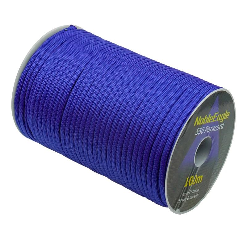 NOBLE EAGLE 550 Military Paracord Rope – 4mm 7-Strand Cord for Camping, Survival, and DIY