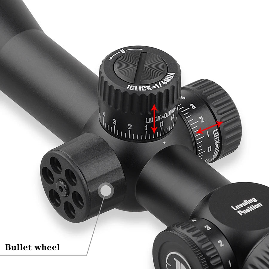 DISCOVERYOPT MS 4-16×42 AOAC Spring Riflescope - Illuminated Variable Scope with Glass Etched Reticle