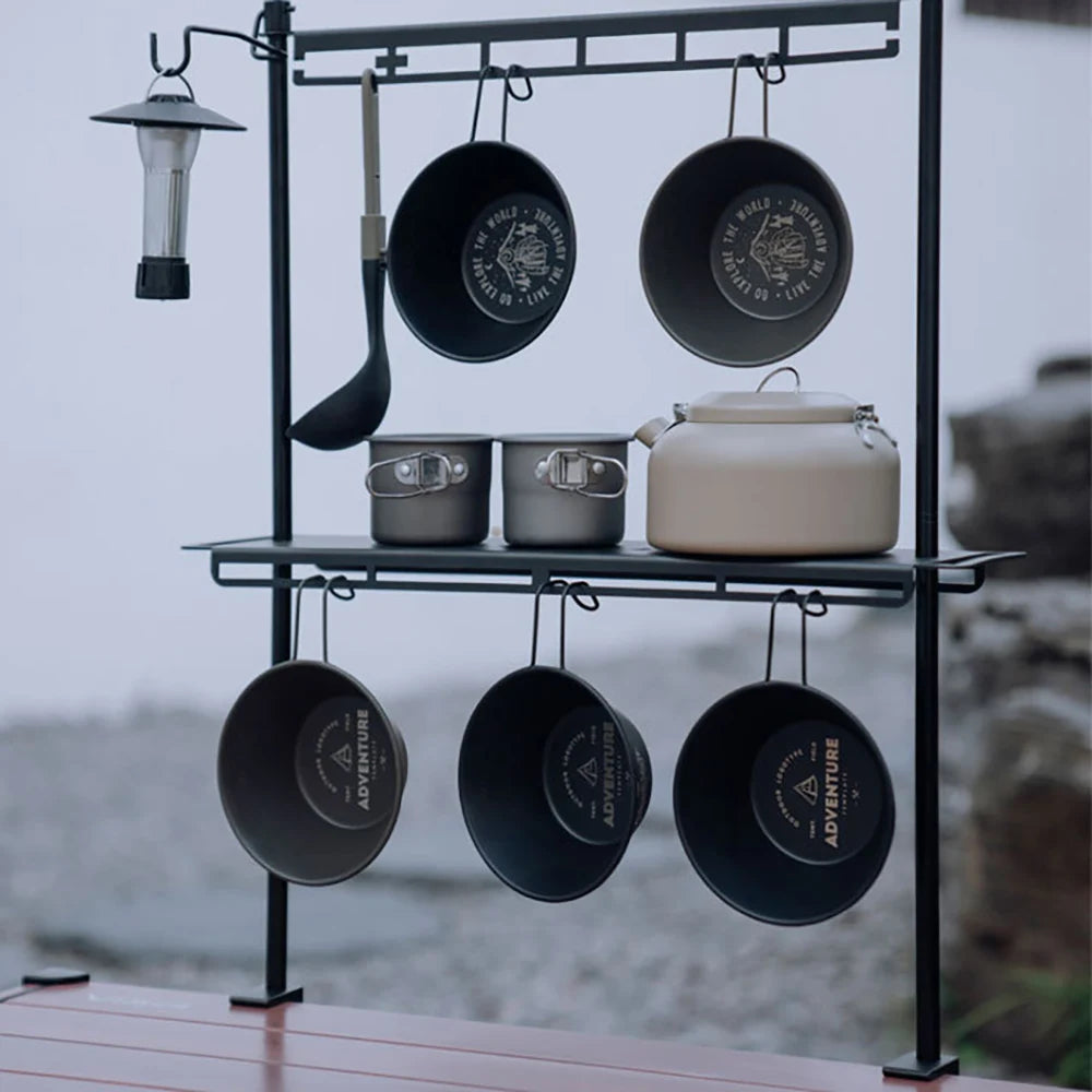 TARKA Lightweight Camping Storage Shelf – Detachable Aluminium Alloy Organizer Rack