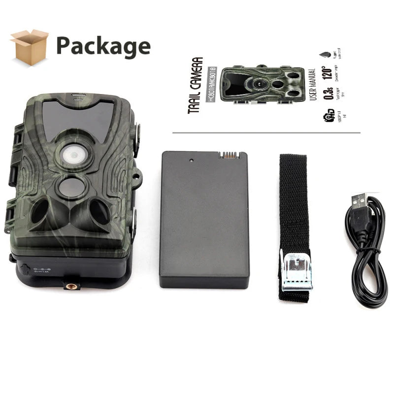 SUNTEKCAM HC-801A 4K Trail Camera – 16MP Hunting Cam with 5000mAh Battery IP65
