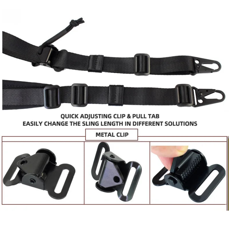 2 Point Rifle Sling Cordura 500D Nylon with Quick Adjust Metal Buckle
