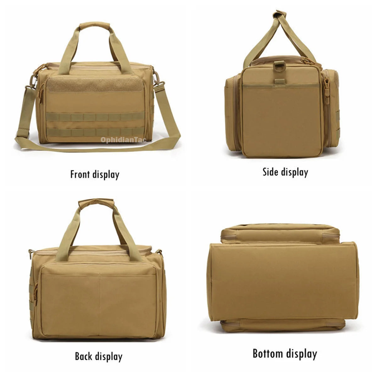OPHIDIANTAC Range Bag – Large Capacity Molle Gun Bag for Hunting, Shooting, Hiking