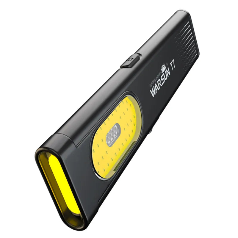 WARSUN T7 600 Lumen USB-C Rechargeable Mini Keychain Flashlight with Magnet