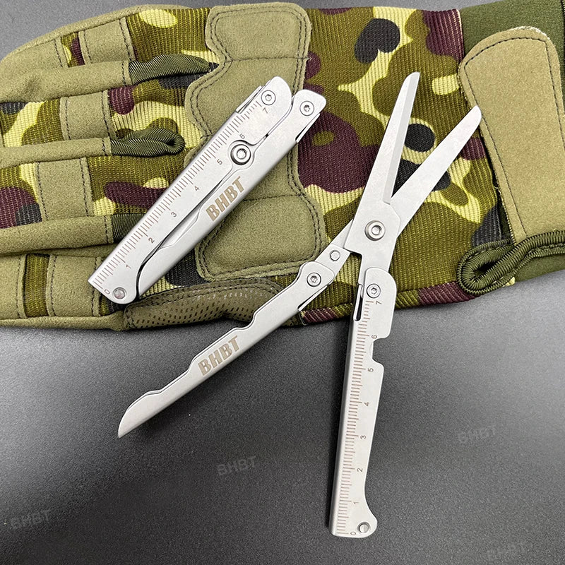 BHBT Folding Scissors Portable Lightweight EDC Tool with Back Clip