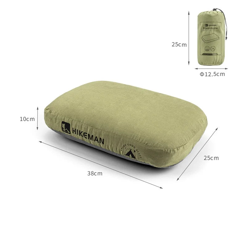 HIKEMAN Deep Sleep Outdoor Camping Pillow Memory Foam Portable Travel Cushion
