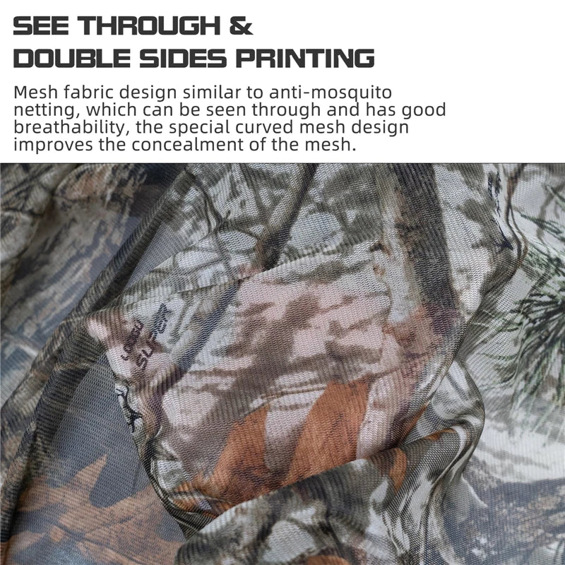 HIGH-JUMP Camouflage Netting - 59" Wide Mesh Fabric for NZ Hunting Blinds & Wildlife Photography