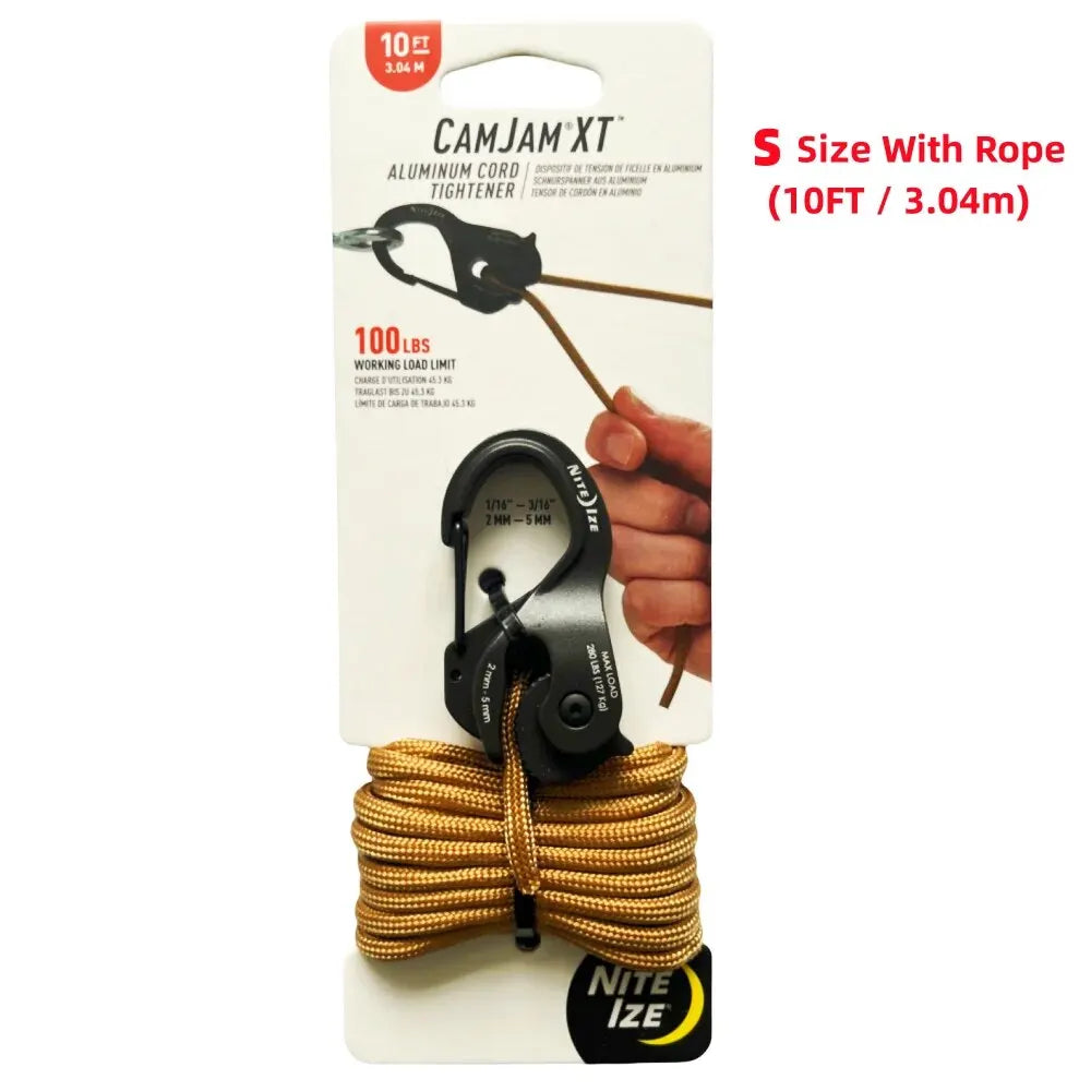 Rope Tightener Cast Aluminium Self-Locking Hook for Outdoor Use