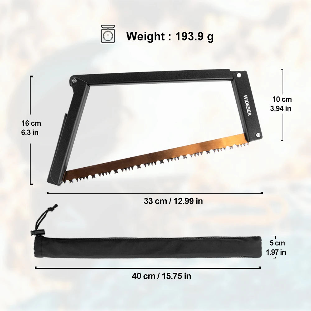WIDESEA 32cm Folding Camping Saw – Portable Manganese Blade for Wood & Outdoor Use